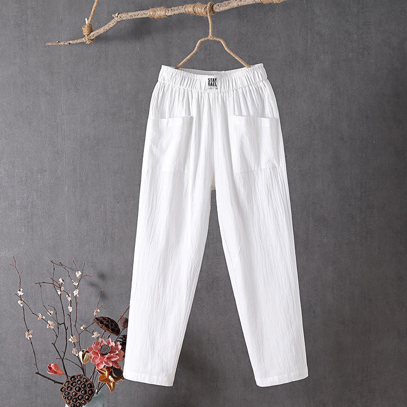 Margriet | Pantalón casual de algodón y cáñamo
