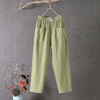 Margriet | Pantalón casual de algodón y cáñamo