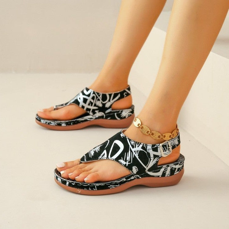 Sandales de confort orthopédique en cuir chic - Maison Claire et Sylvie