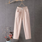 Margriet | Pantalón casual de algodón y cáñamo