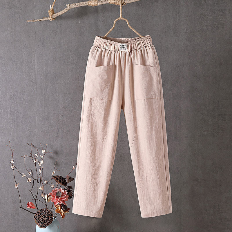 Margriet | Pantalón casual de algodón y cáñamo