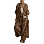 Oversized Kimono & Wide Leg Pants Two-Piece Set