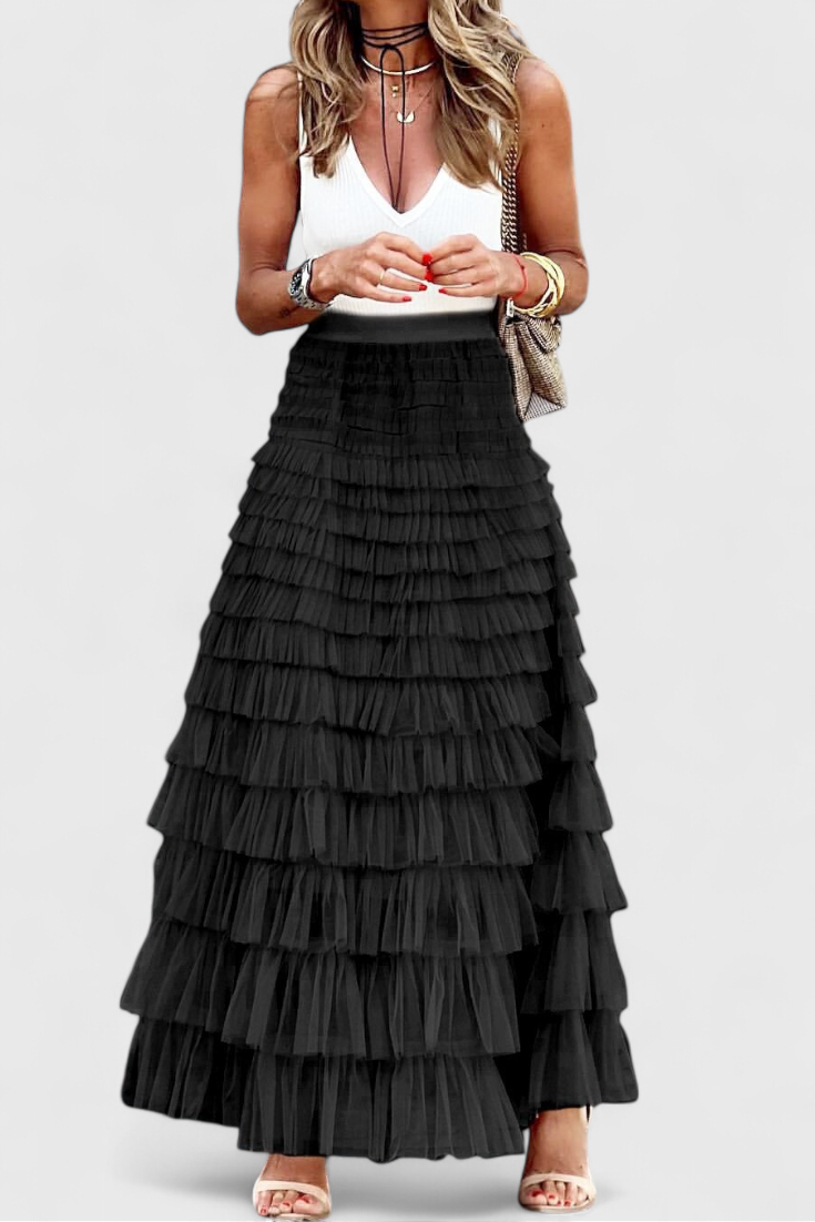 Capucine | Falda larga de tul vintage