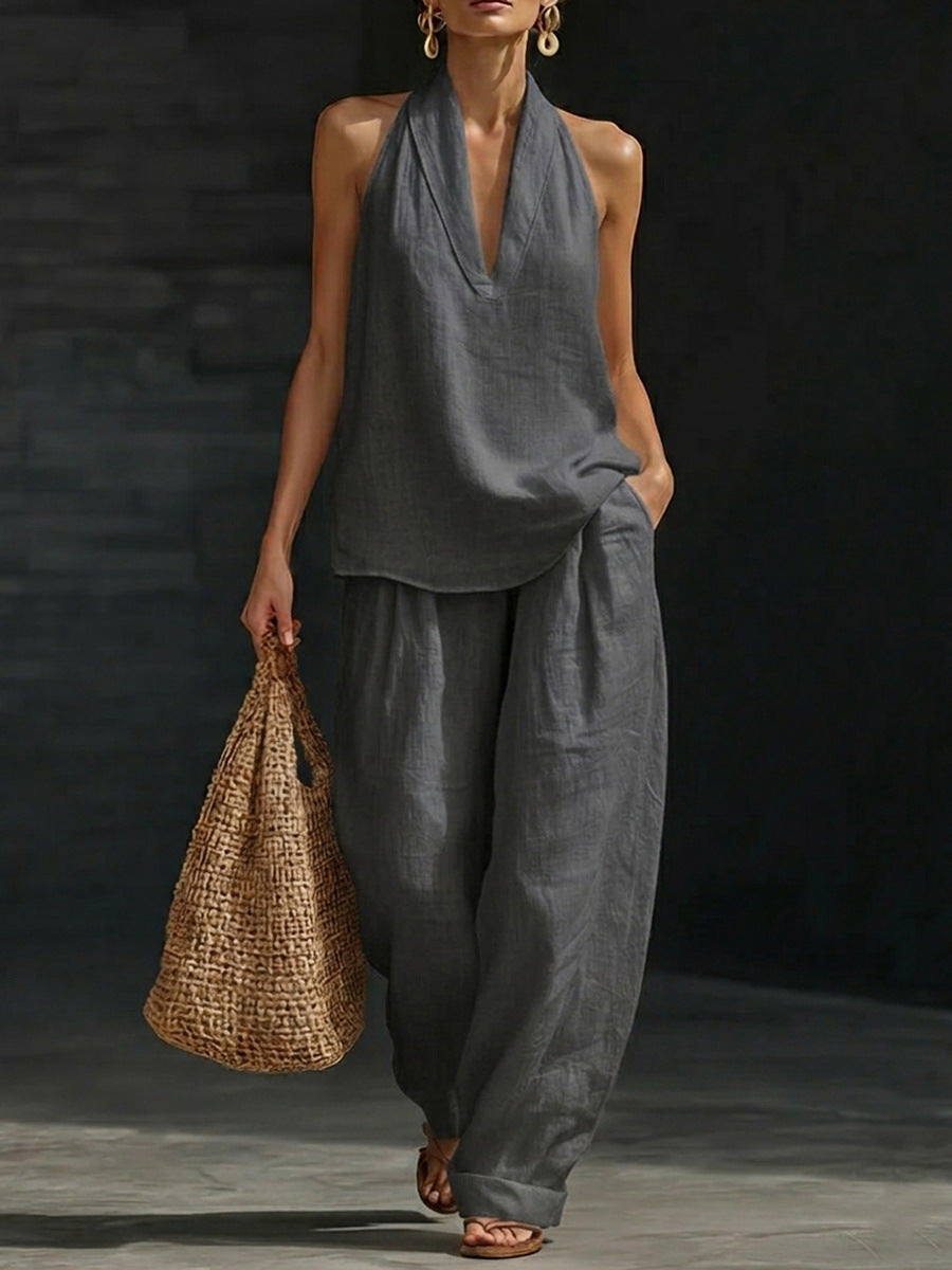 Zoë™ | Conjunto sin mangas y pantalón ancho