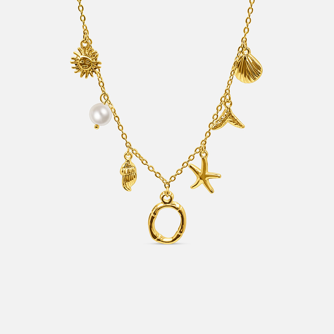 Collar Inicial con Concha