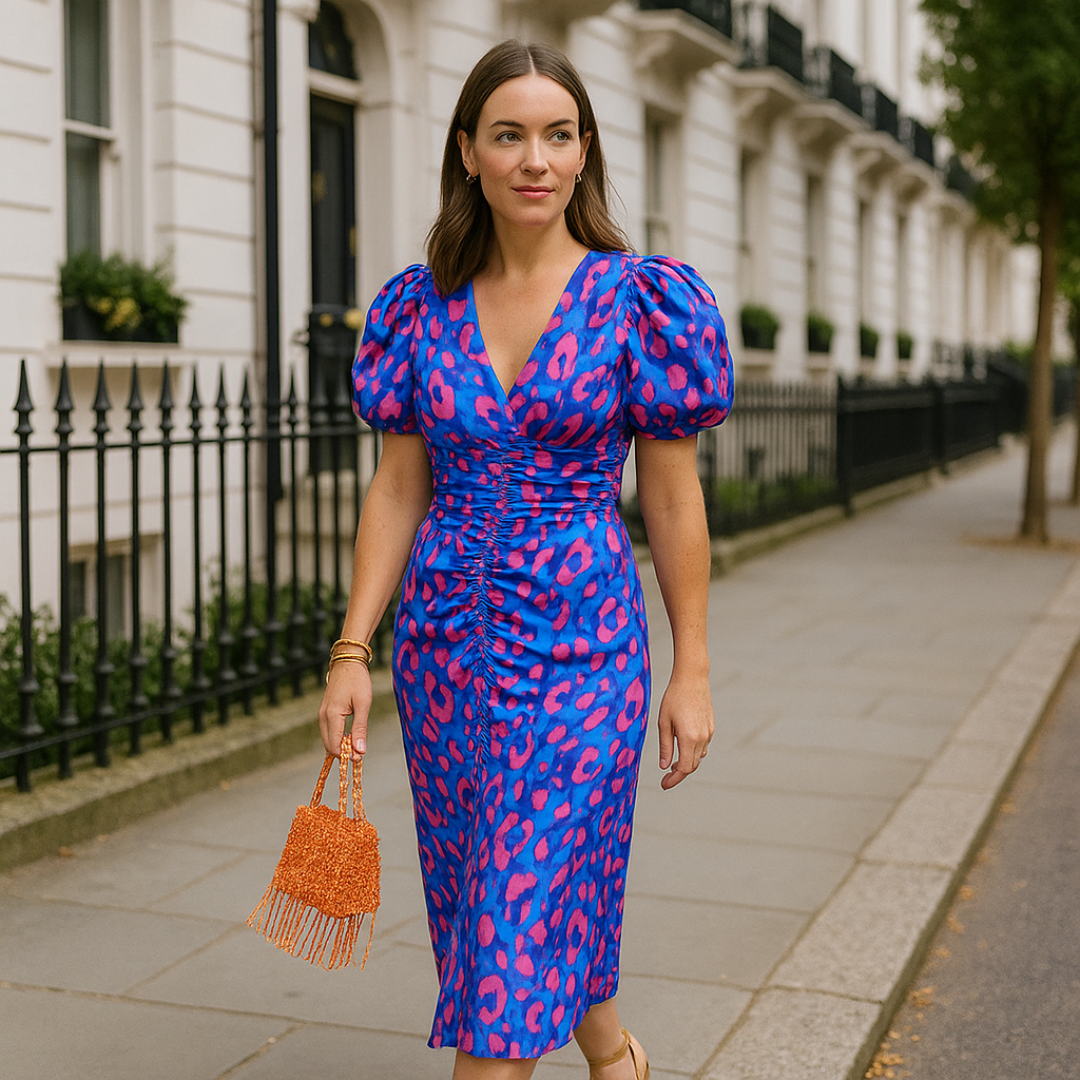 Oranit | Vestido con mangas plisadas