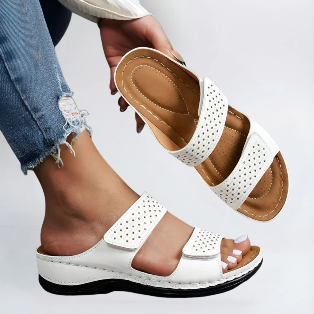 Sandales Orthopédiques Élégantes Lynn en Cuir Luxe