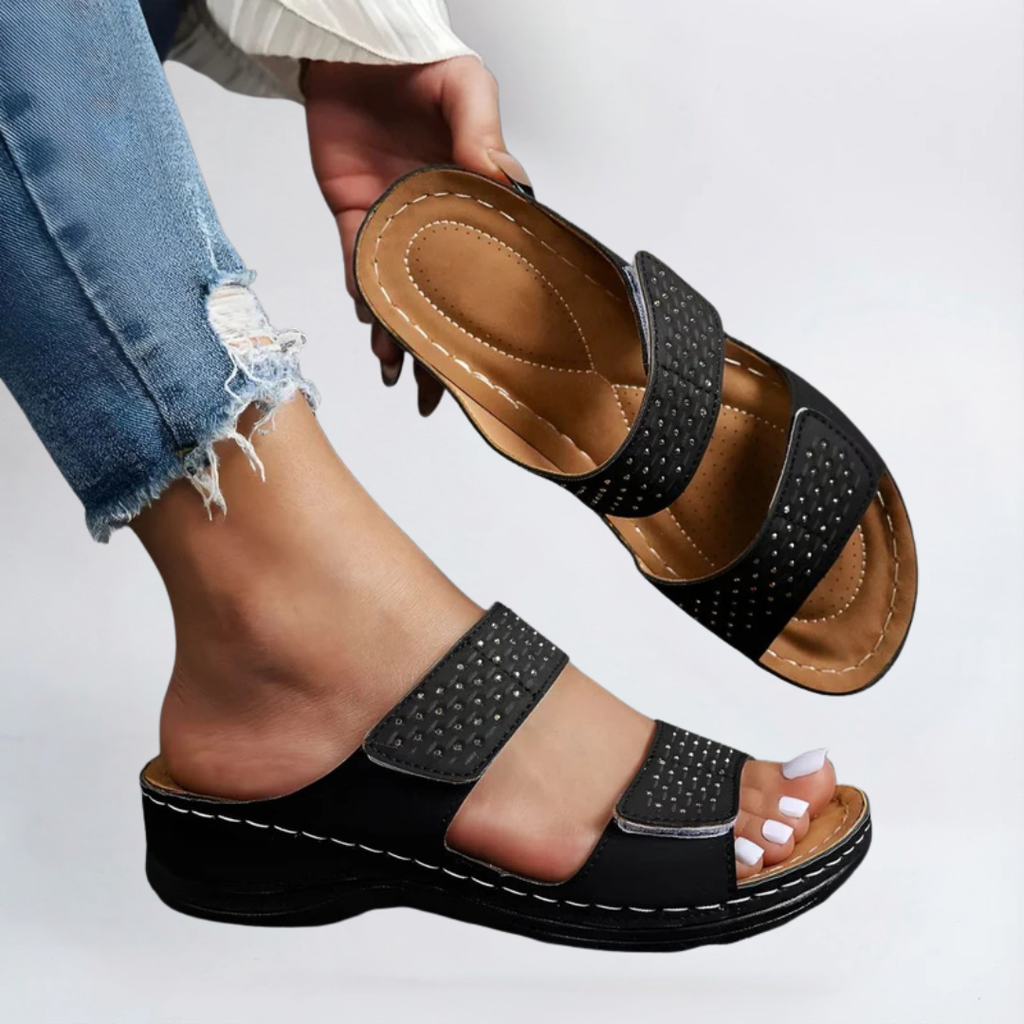 Sandales Orthopédiques Élégantes Lynn en Cuir Luxe