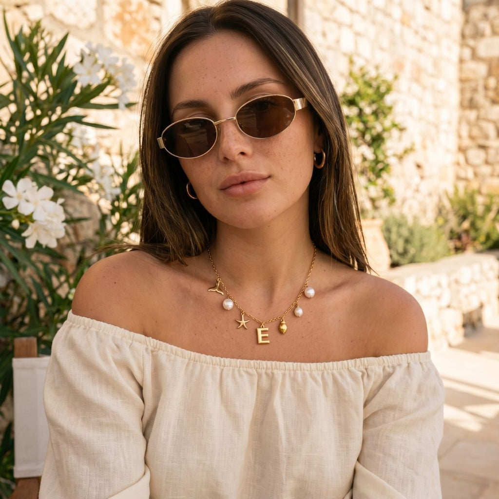 Collar Inicial con Concha