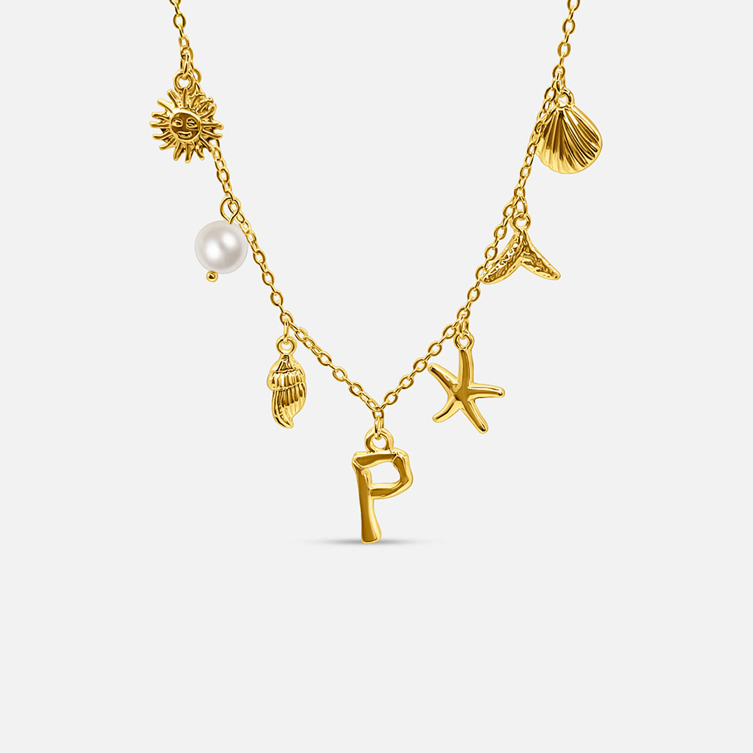Collar Inicial con Concha