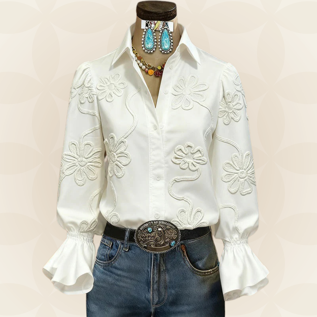 Marianne | Blusa floral blanca