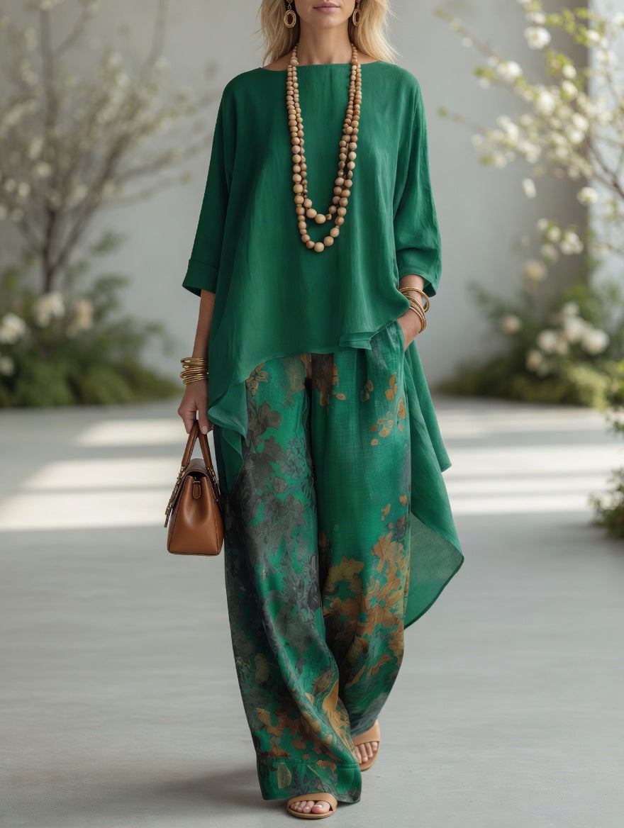 Luna | Conjunto Boho Estampado Botánico