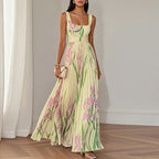 Oriah | Vestido maxi A-line floral
