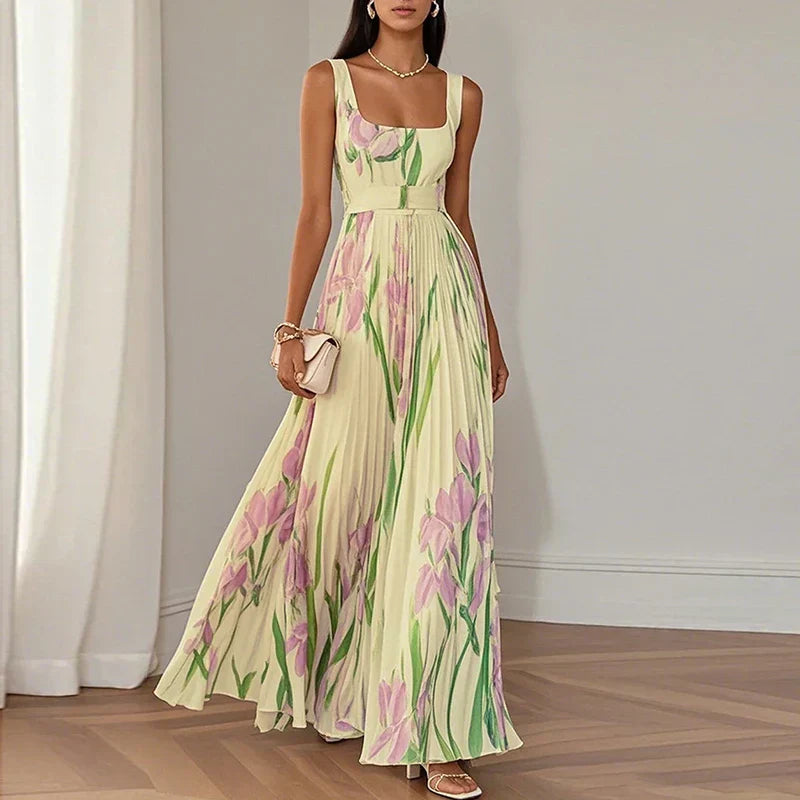 Oriah | Vestido maxi A-line floral