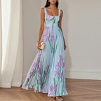Oriah | Vestido maxi A-line floral