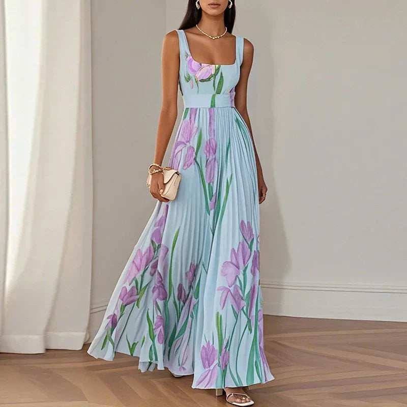 Oriah | Vestido maxi A-line floral