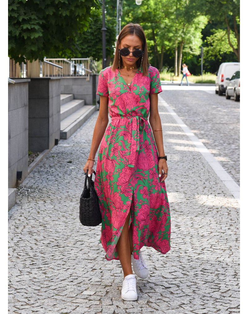 Talia | Vestido floral con escote en V