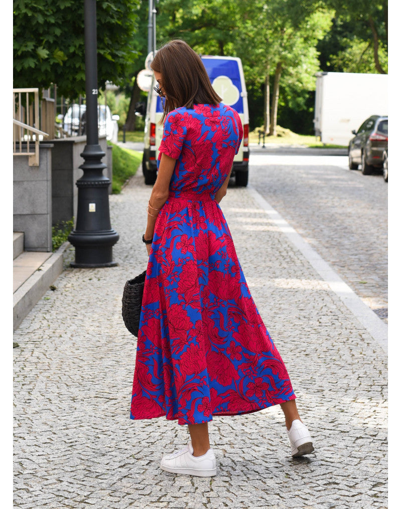 Talia | Vestido floral con escote en V