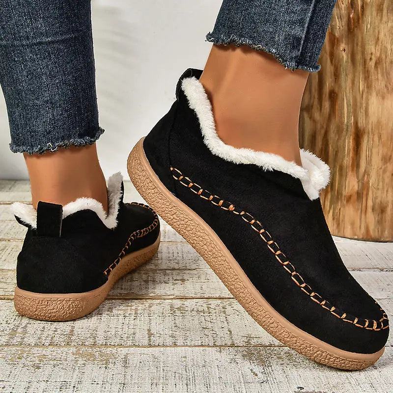 Chic Pantoufles Orthopédiques Eliza en Velours Luxe