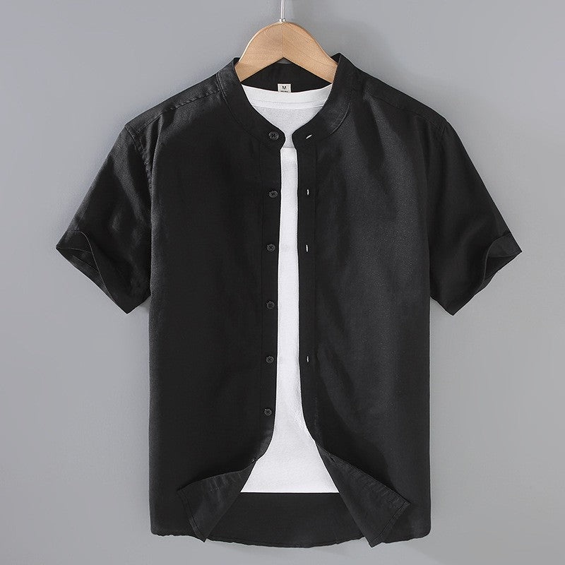 riviera-linen-shortsleeve-black
