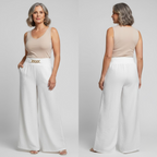 Évelyne | Pantalón ancho de talle alto