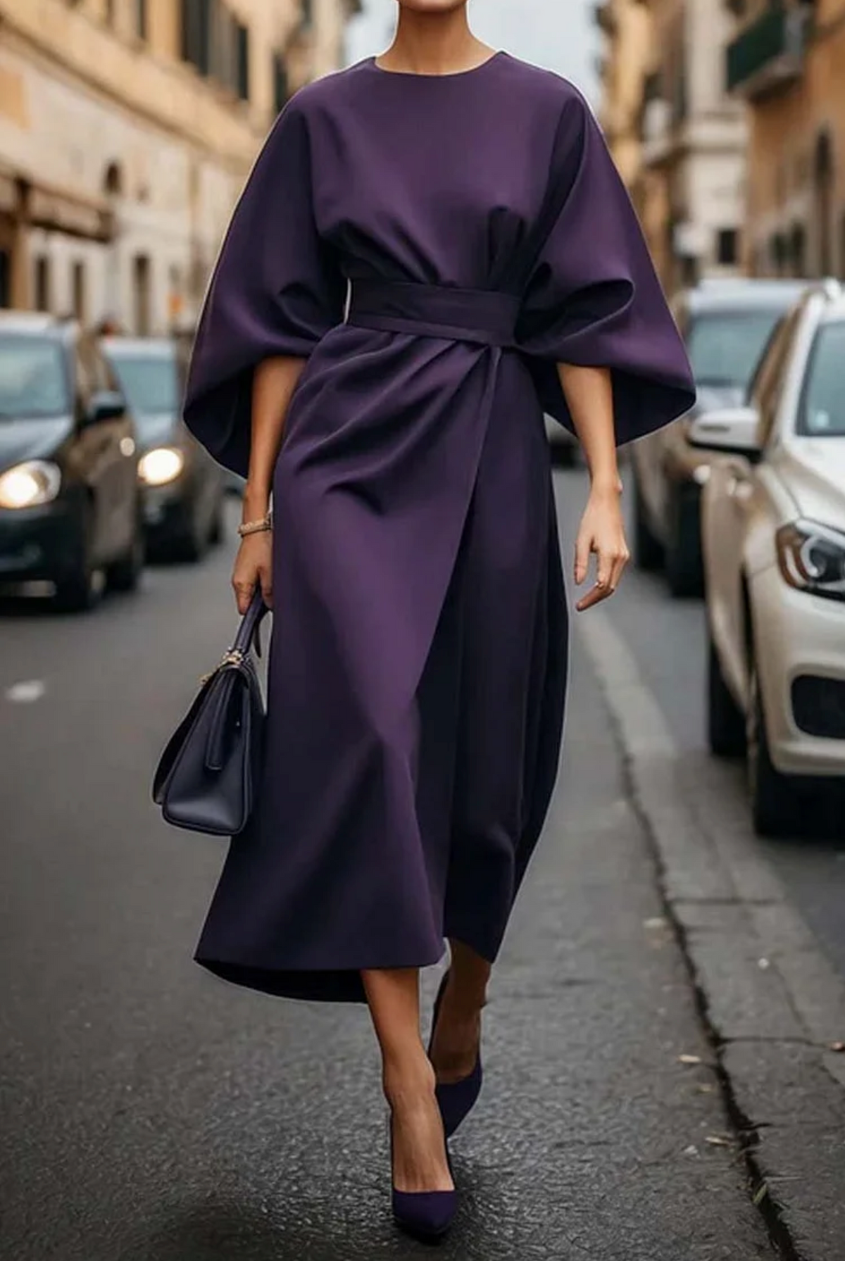 Maya | Vestido con manga de farol