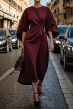 Maya | Vestido con manga de farol