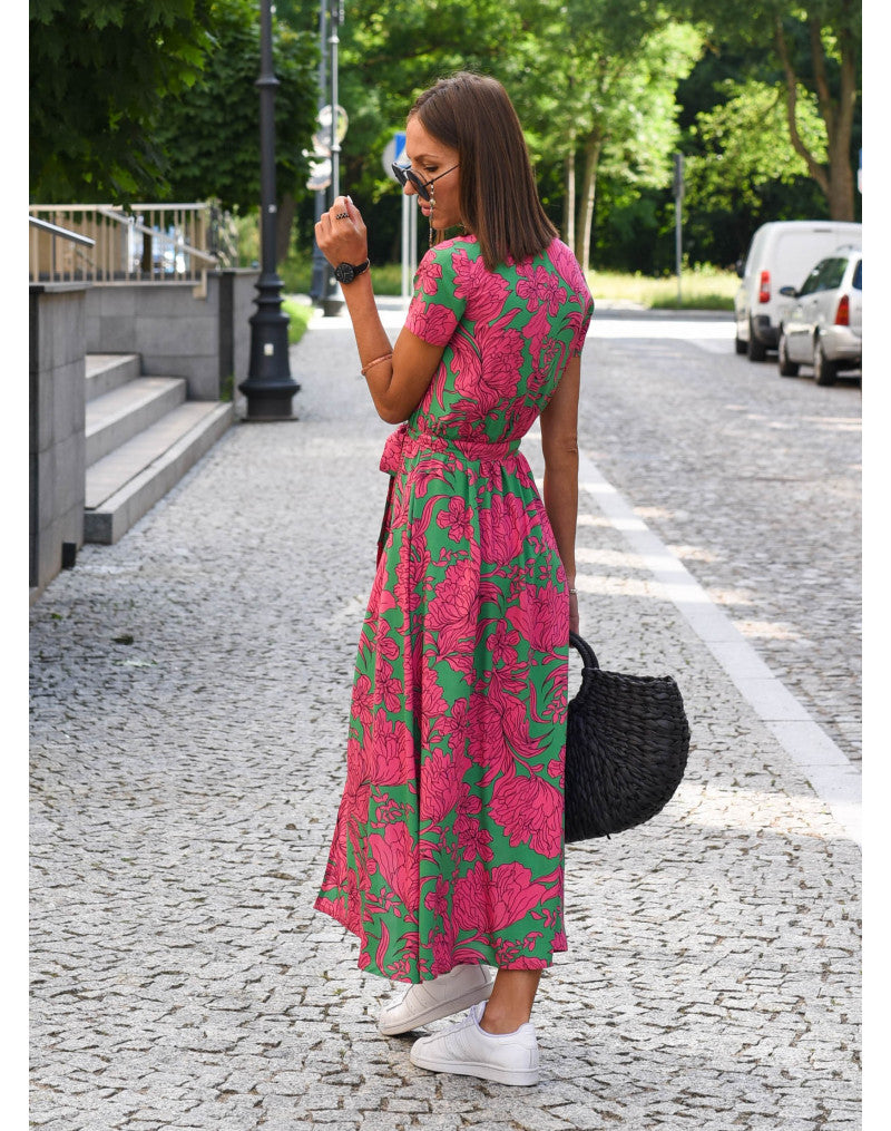 Talia | Vestido floral con escote en V