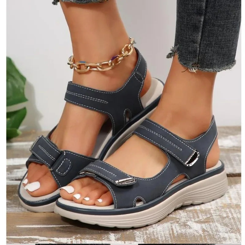 Sandales Orthopédiques Élégantes en Cuir - Maison Claire et Sylvie