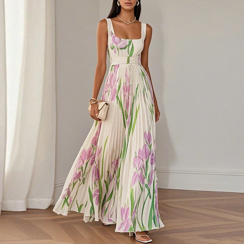 Oriah | Vestido maxi A-line floral