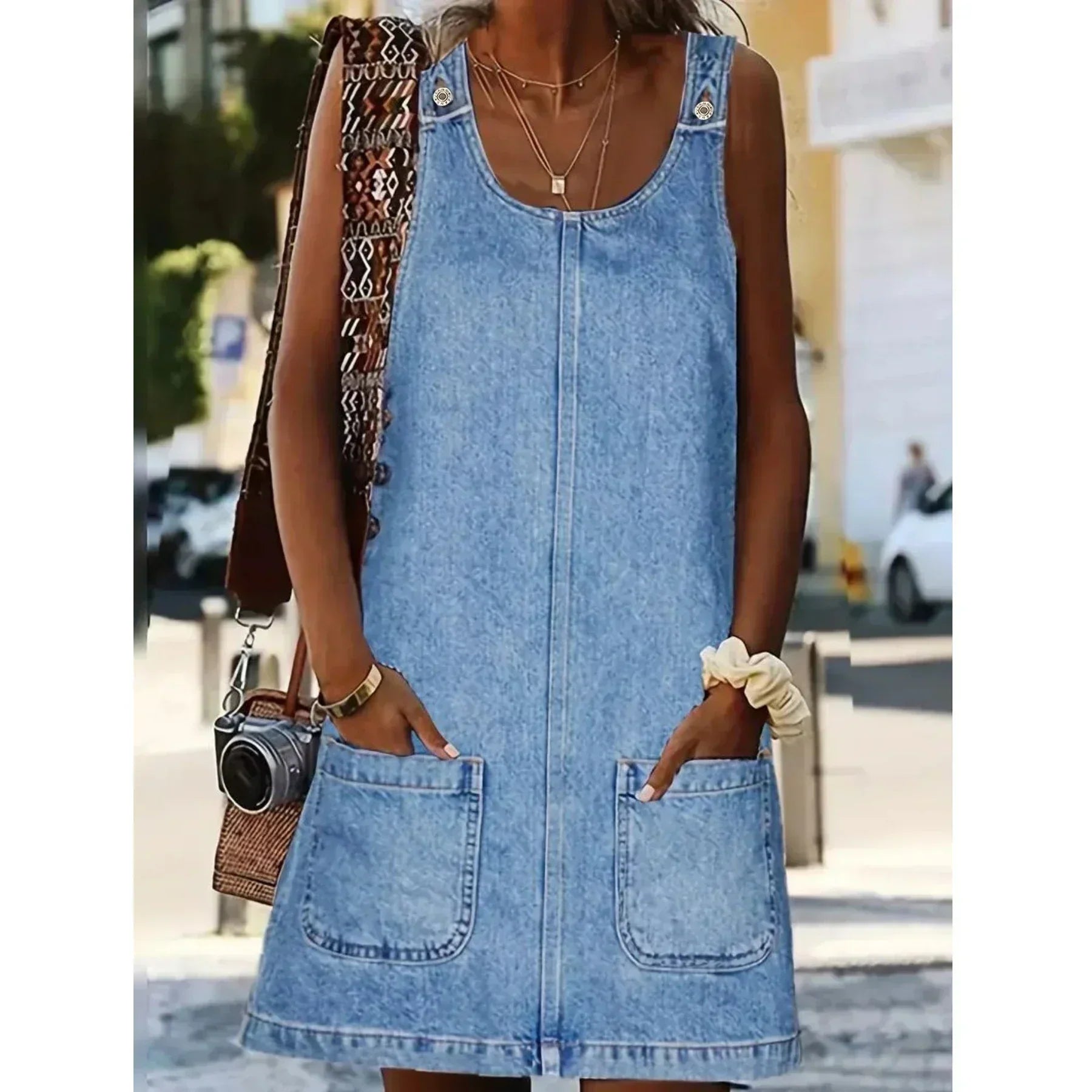 Saylor | Vestido Relajado Efecto Vaquero