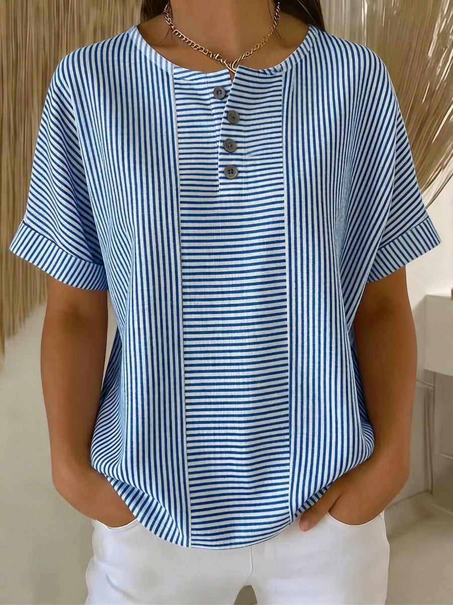 Belle | Relaxed Striped  Blouse