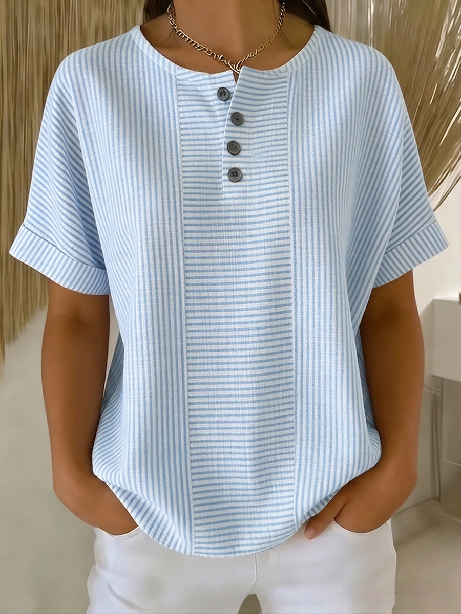 Belle | Relaxed Striped  Blouse