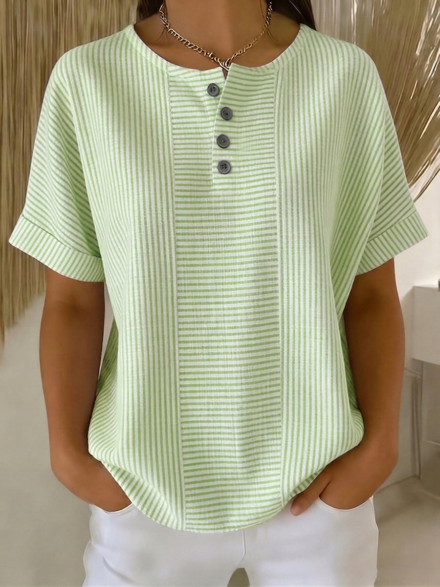 Belle | Relaxed Striped  Blouse