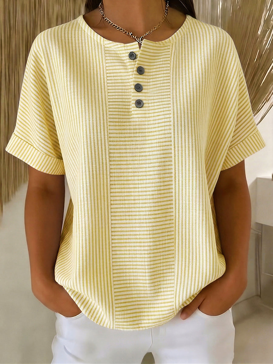 Belle | Relaxed Striped  Blouse