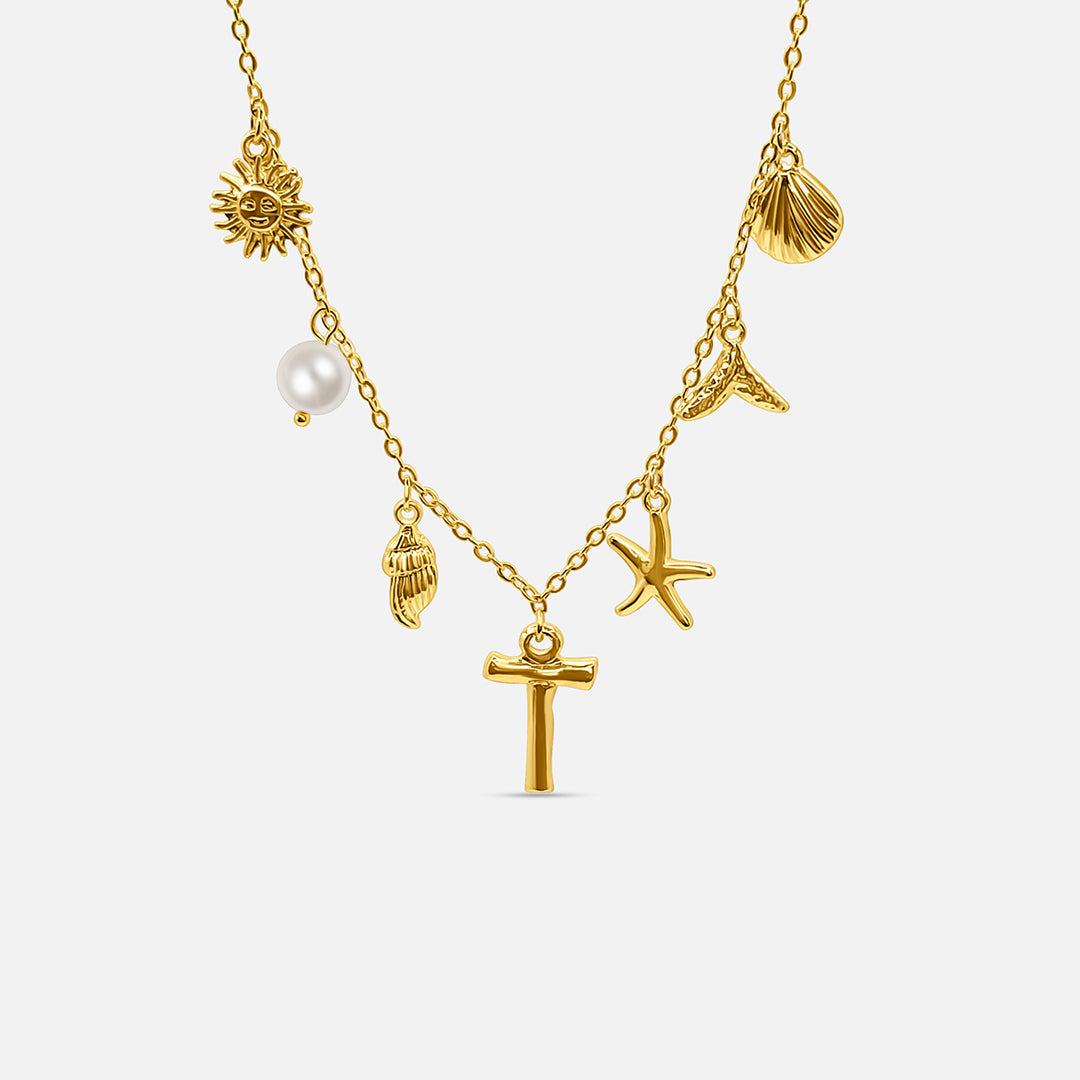 Collar Inicial con Concha
