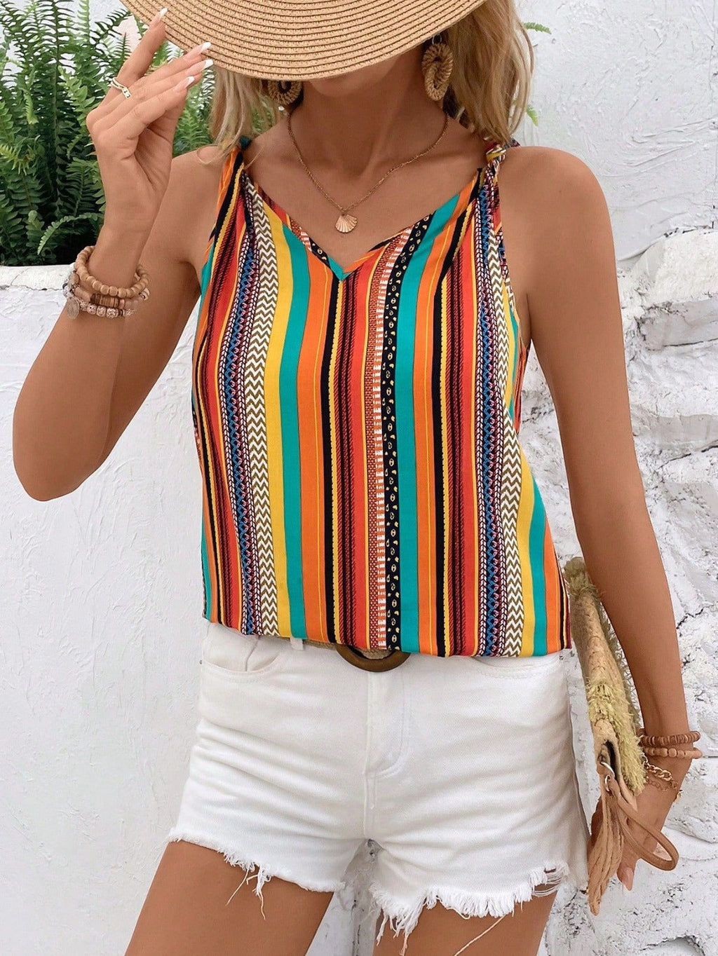 Marloes | Blusa de rayas multicolor