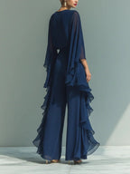 Aurora | Completo Elegante in Chiffon con Volant