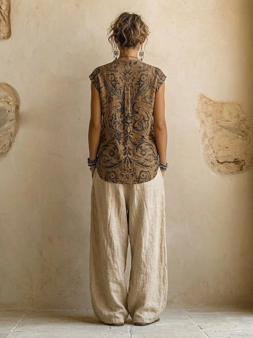 Ensemble Naturel de 3 Pièces™ - Mélange premium de coton et lin