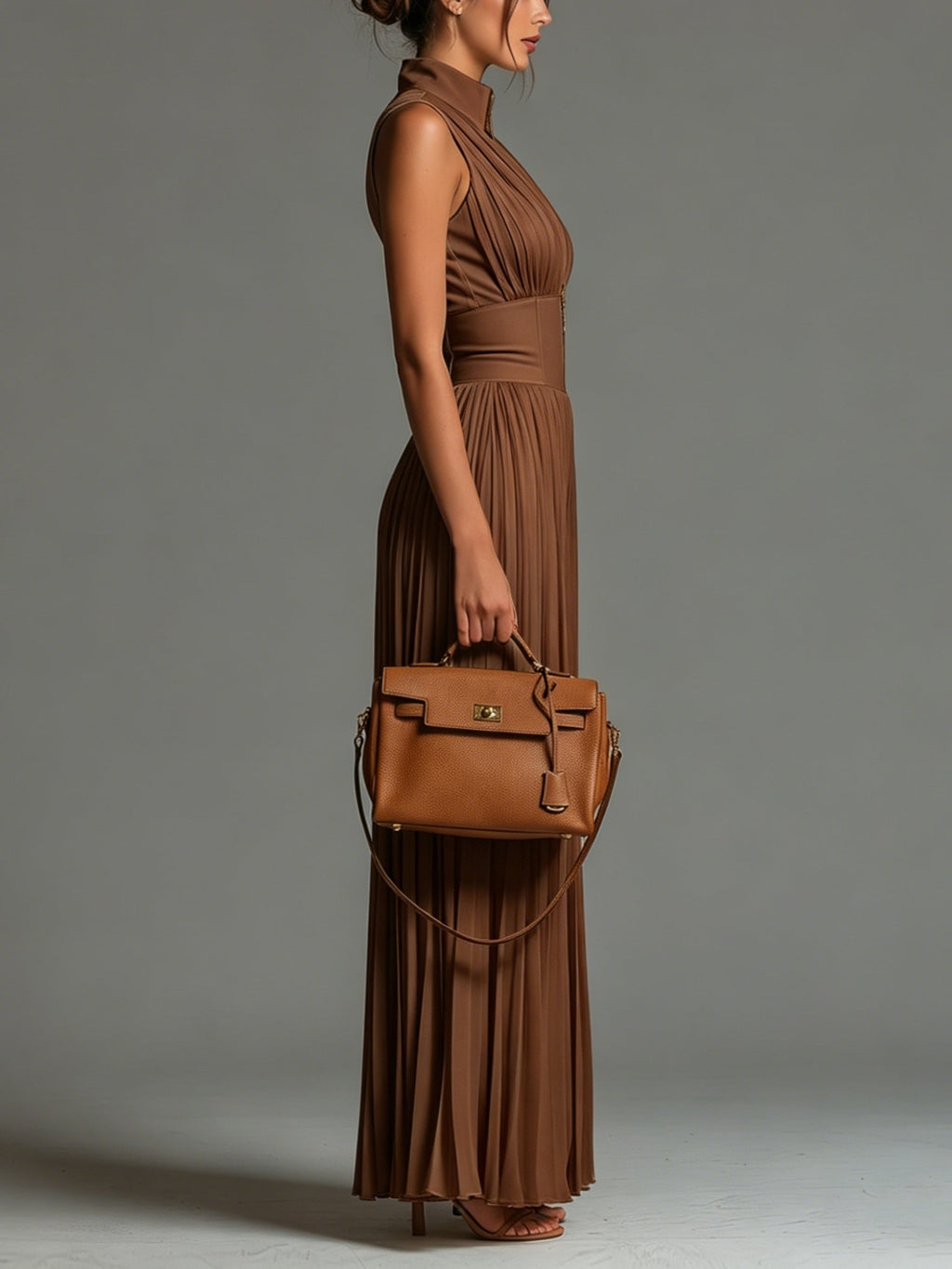 Mono Zsófia Caramelo | Plisado en Chiffon