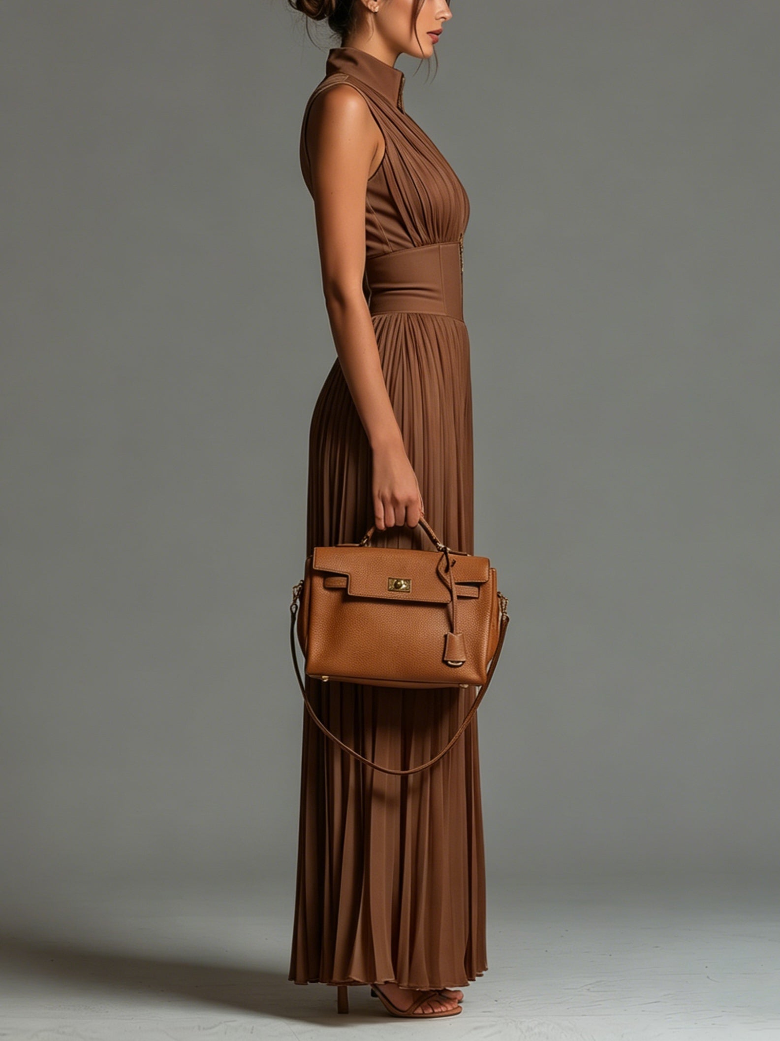 Mono Zsófia Caramelo | Plisado en Chiffon