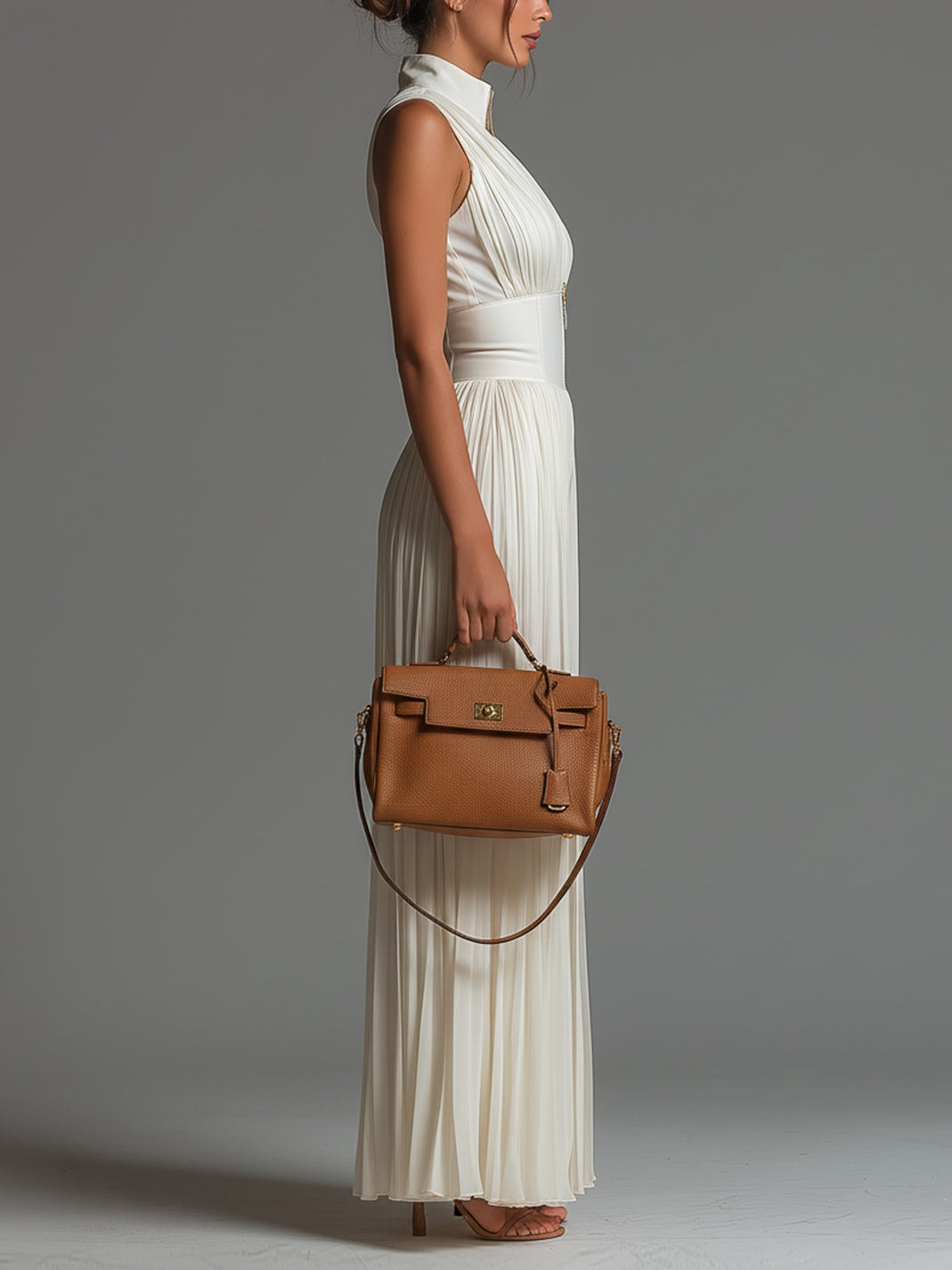 Combinaison Zsófia - Combinaison en chiffon blanc plissé