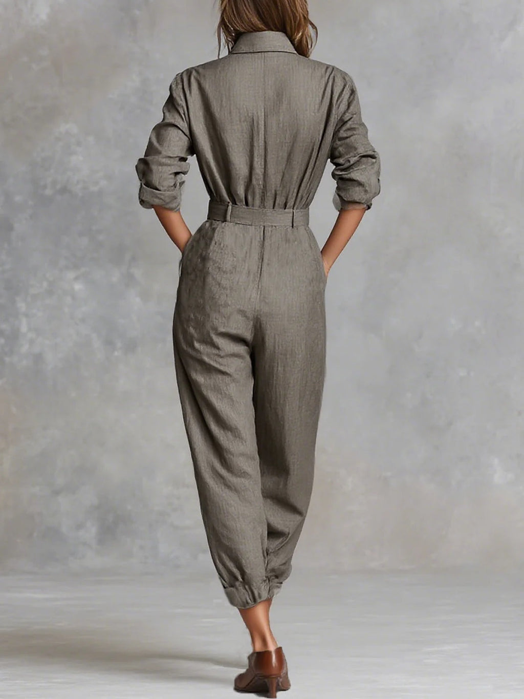 Long-Sleeve Jumpsuit