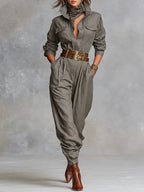 Long-Sleeve Jumpsuit