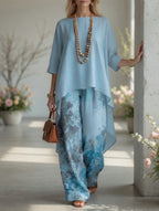 Luna | Conjunto Boho Estampado Botánico