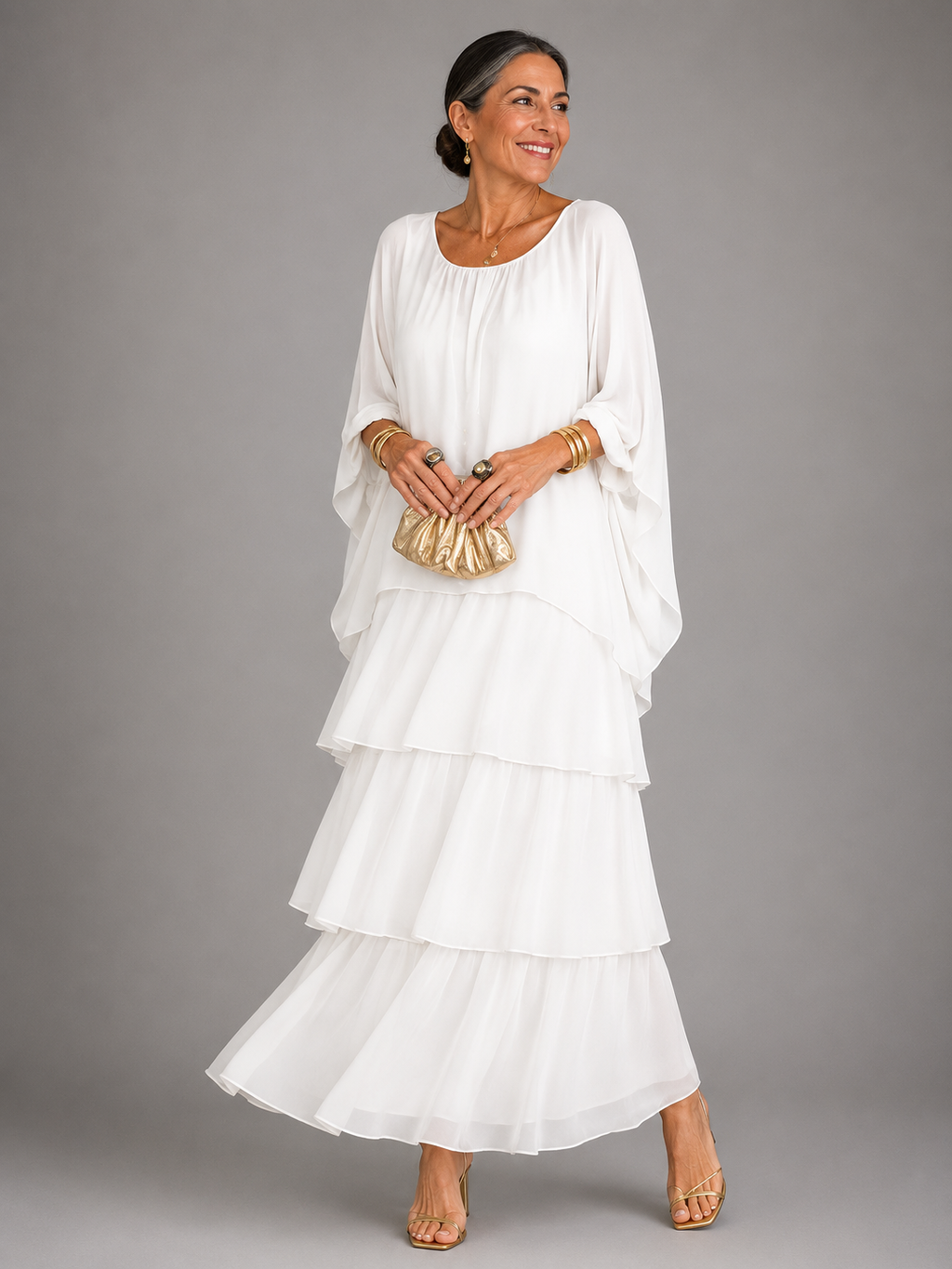 Robe longue fluide élégante Lara™ pour femme, Danoir Paris, couleur vert foncé, tissu léger et chic, portée fluide et sophistiquée