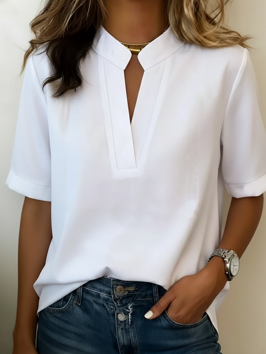 Karlijn | Blusa elegante cuello refinado