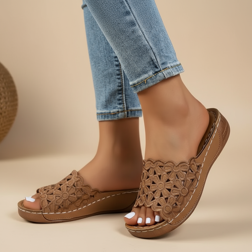 Sandales Élégantes Delilah en Cuir Ergonomique – Maison Claire et Sylvie