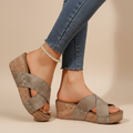 Sandales Compensées Boho en Cuir – Maison Claire et Sylvie