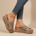 Sandales Compensées Boho en Cuir – Maison Claire et Sylvie
